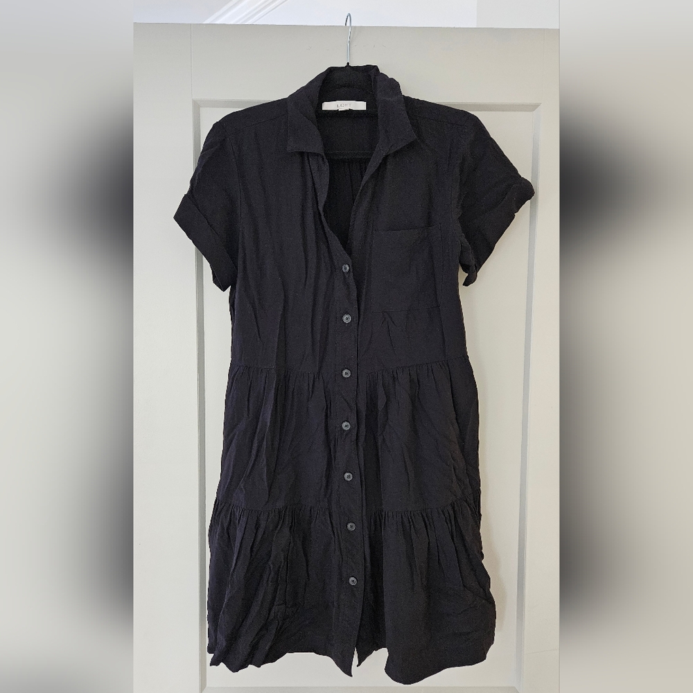 LOFT Button-Up Dress